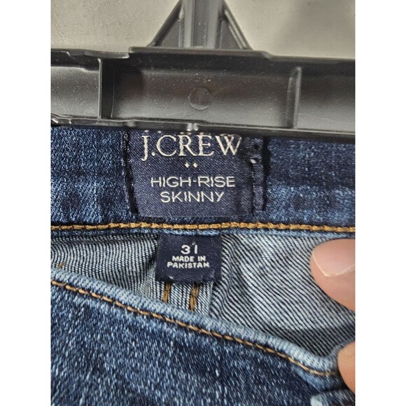 J. Crew Jeans High Rise Skinny Women’s Size 31 Blue Denim - Picture 4 of 7